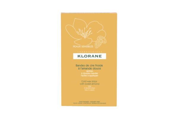 KLORANE Bandes dépilatoires jambes 2 x 6 pce