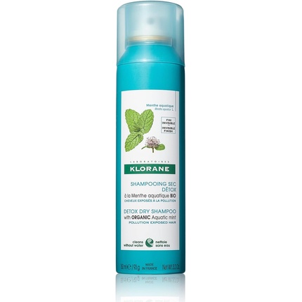 KLORANE Shampooing sec détox menthe aqua 150 ml