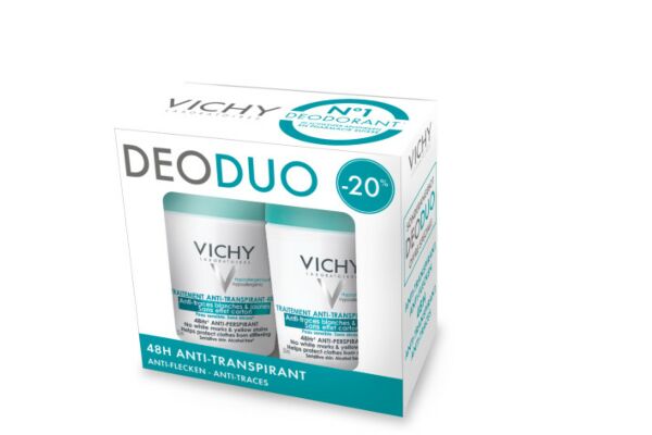 VICHY déo anti-traces duo -20% 2 roll-on 50 ml